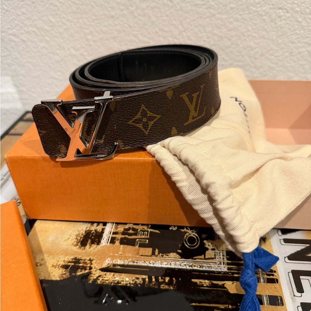 Louis Vuitton Brown Monogram Men's Belt